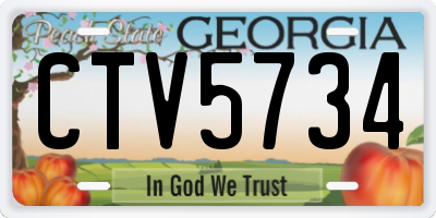 GA license plate CTV5734