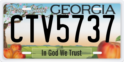 GA license plate CTV5737