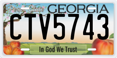 GA license plate CTV5743