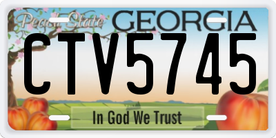 GA license plate CTV5745