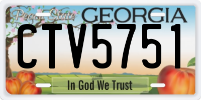 GA license plate CTV5751