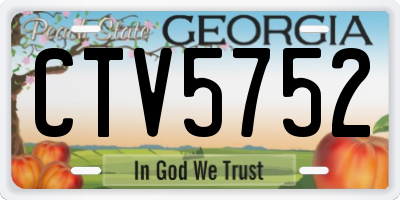 GA license plate CTV5752