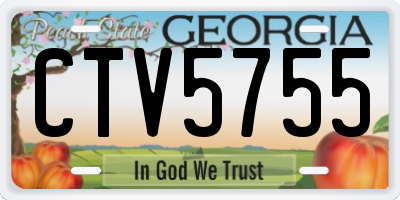 GA license plate CTV5755