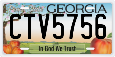 GA license plate CTV5756