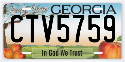GA license plate CTV5759