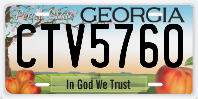 GA license plate CTV5760