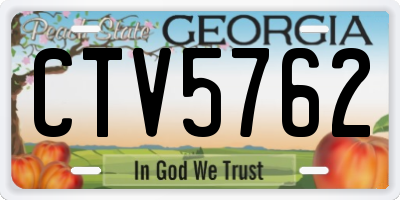 GA license plate CTV5762