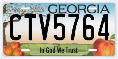 GA license plate CTV5764