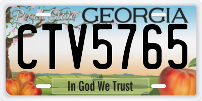 GA license plate CTV5765