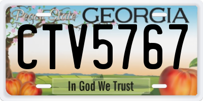 GA license plate CTV5767