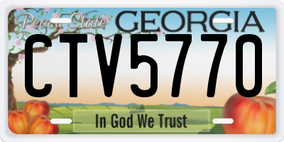 GA license plate CTV5770