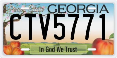 GA license plate CTV5771