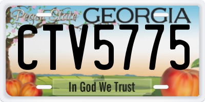 GA license plate CTV5775