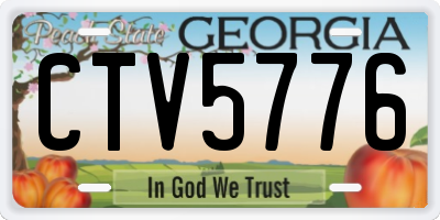 GA license plate CTV5776
