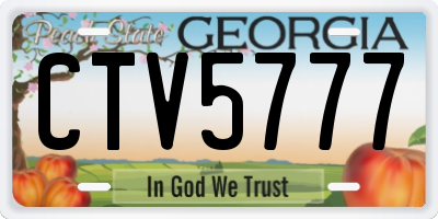 GA license plate CTV5777