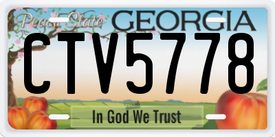 GA license plate CTV5778