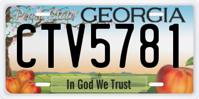 GA license plate CTV5781