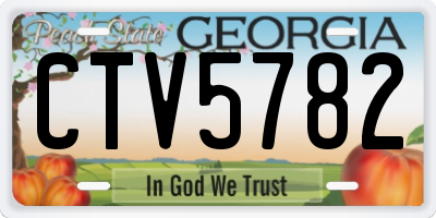 GA license plate CTV5782