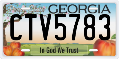 GA license plate CTV5783
