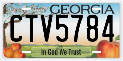 GA license plate CTV5784