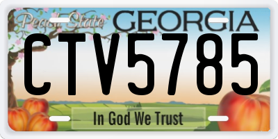 GA license plate CTV5785