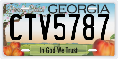 GA license plate CTV5787