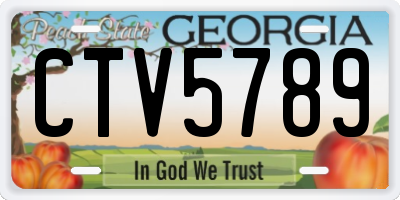 GA license plate CTV5789