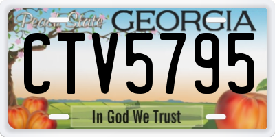GA license plate CTV5795