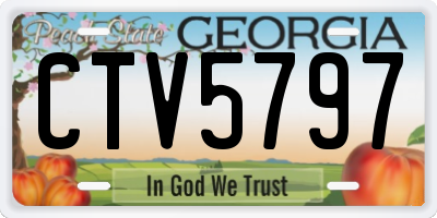 GA license plate CTV5797