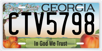 GA license plate CTV5798