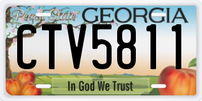 GA license plate CTV5811