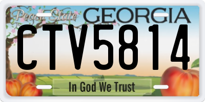 GA license plate CTV5814