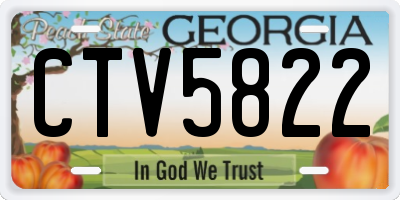 GA license plate CTV5822