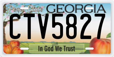 GA license plate CTV5827
