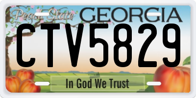GA license plate CTV5829