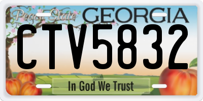 GA license plate CTV5832