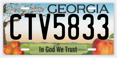 GA license plate CTV5833