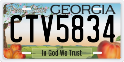 GA license plate CTV5834