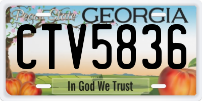 GA license plate CTV5836