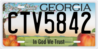 GA license plate CTV5842