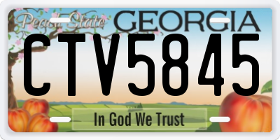 GA license plate CTV5845