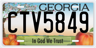 GA license plate CTV5849