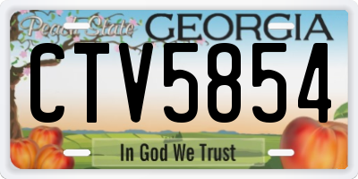 GA license plate CTV5854