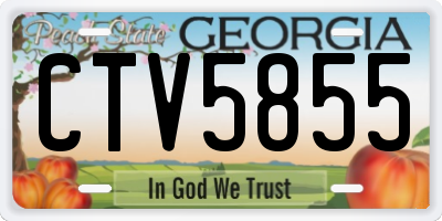 GA license plate CTV5855