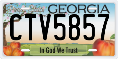 GA license plate CTV5857