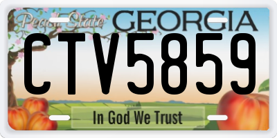 GA license plate CTV5859