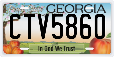 GA license plate CTV5860