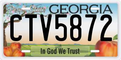 GA license plate CTV5872