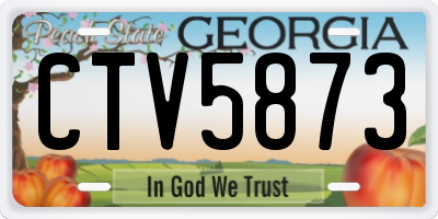 GA license plate CTV5873