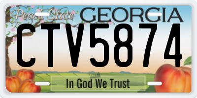 GA license plate CTV5874